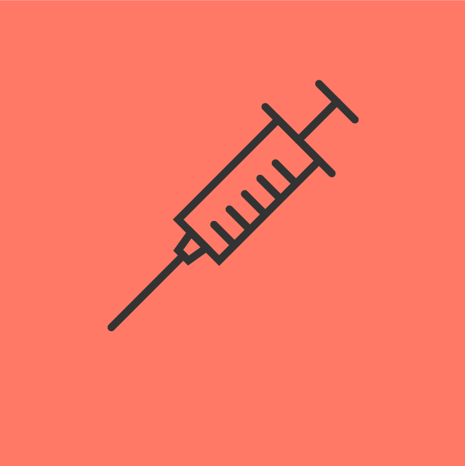 A graphic of a needle