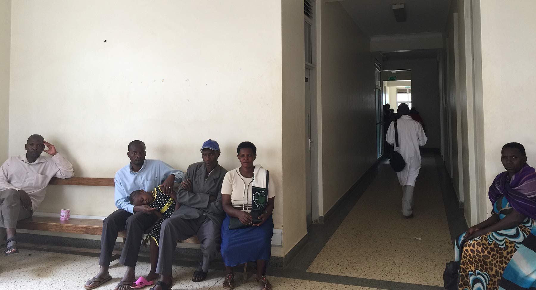 Ugandan patient waiting room, UVA radiology global health partnership